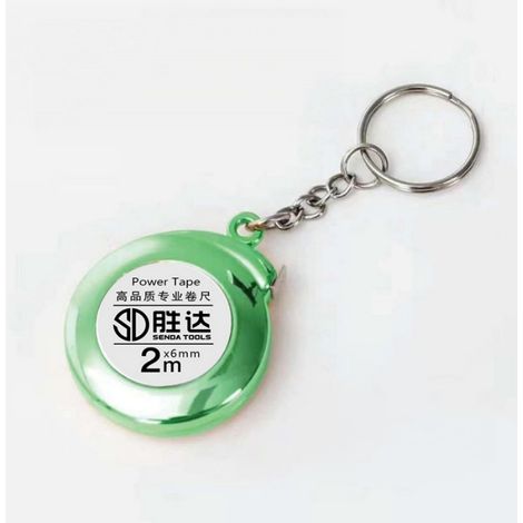Mini ruban porte-clés 2m métallique compact cadeau,vert (1/3)