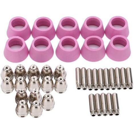Kit di materiali di consumo per torcia da taglio al plasma, punta di contatto dell'elettrodo, ugello in ceramica per pezzi AG60/SG5540