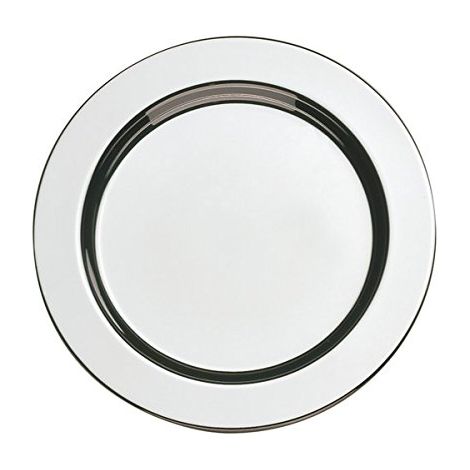 Set di sottobicchieri APS (6 pezzi) in acciaio inossidabile lucidato di alta qualità, Ø 12 cm, design pesante, bordo arrotolato, sottobicchieri in vetro altamente lucidato, rotondo (1/4)