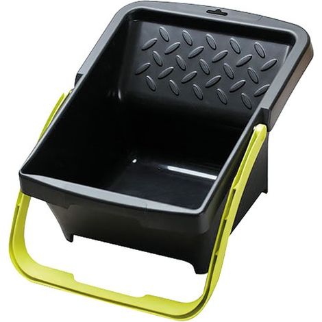 Bac à peinture antigliss pour rouleaux jusqu'à 180 mm – Grille intégrée – Anse de blocage 3 positions – Bec verseur – 4 pieds antiglisse – Savy