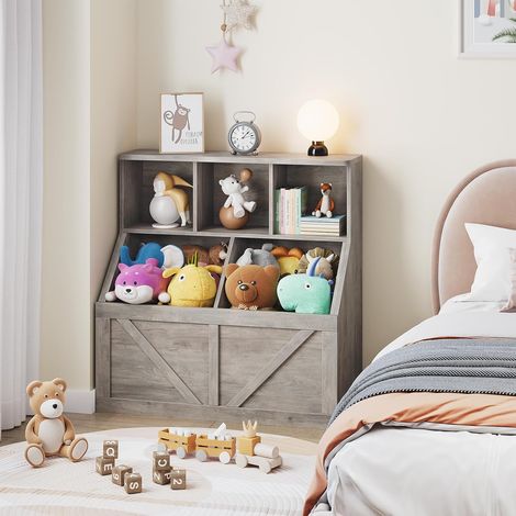 Meuble de rangement multi-usages pour enfants avec étagères et casiers, chambre et classe (1/4)