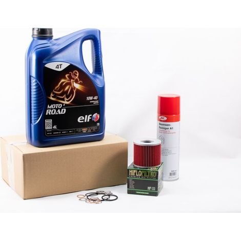 Kit Entretien Vidange Standard pour SUZUKI GS 400 de 1977 à 1983 - ELF MOTO 4 ROAD 10w40 4L