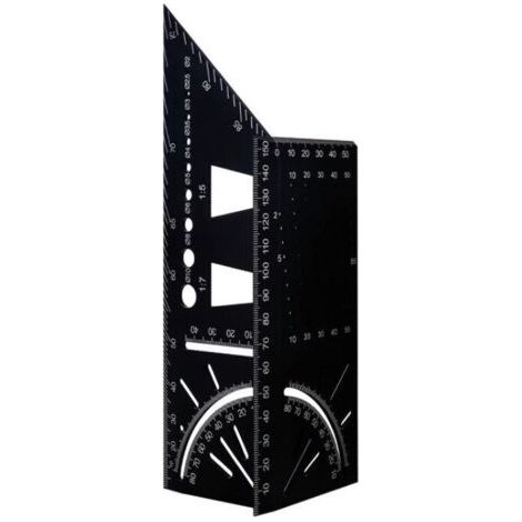 3D-Zimmermannswinkel, Winkellineal aus Aluminiumlegierung, 45- und 90-Grad-Gehrungslineal für die Holzbearbeitung, Messlineal, Balken, Rohre FLITI