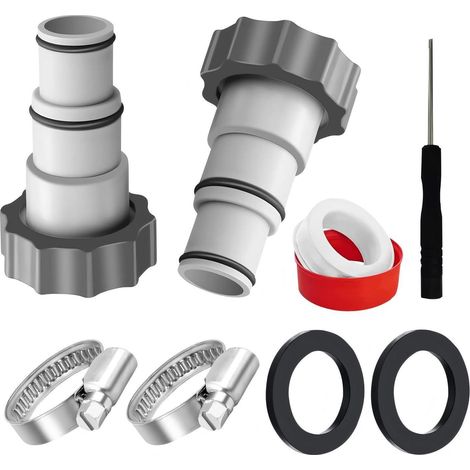 Pool Schlauchadapter Set für Pumpen, 1,25 auf 1,5 Zoll, mit Zubehör
