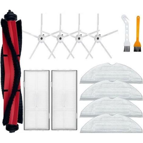 Brosse Autonettoyante - Filtre Hepa - Chiffon Nettoyage - Pour Roborock S7 MaxV S7 MaxV Plus S7 MaxV Ultra G10S - Lot de 15 Pièces