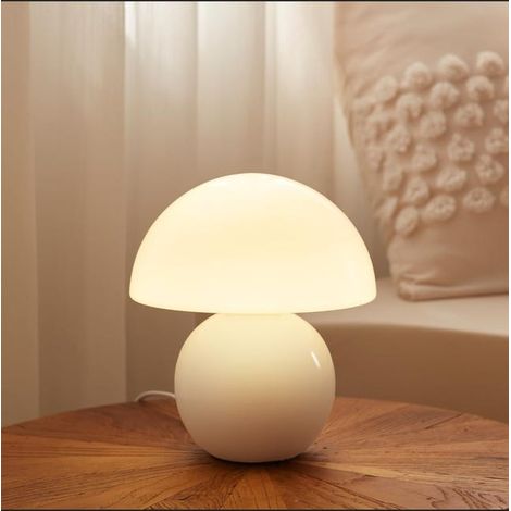 Bonita lámpara con forma de seta, lámpara de mesita de noche de estilo medieval-moderno, luz nocturna regulable de tres colores. (1/4)