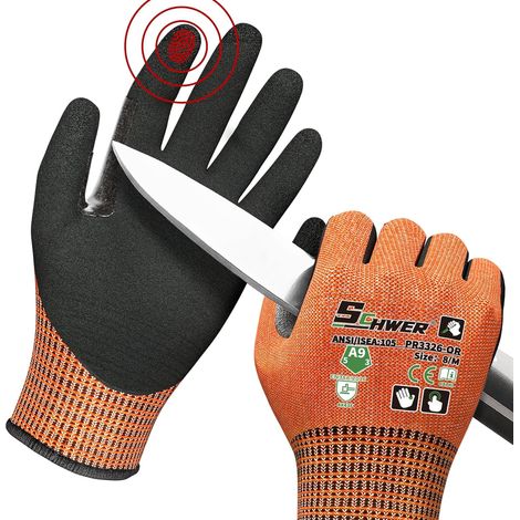 Schwer Level A9/F Cut Protection Gloves - 2 Pairs - Meet the Highest US and European Standards for Extreme Cut Protection, PFAS Free (1/5)