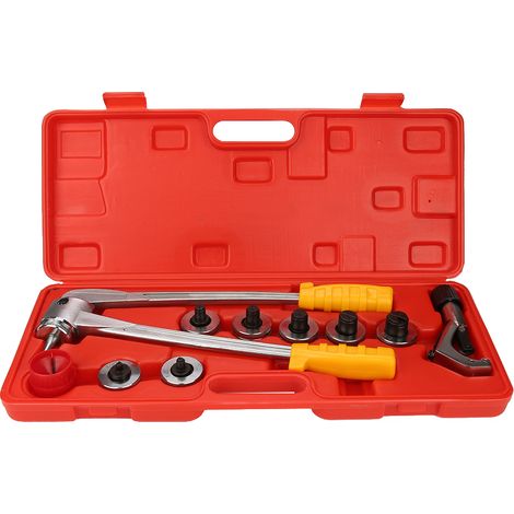 Outil d'expansion d'évasement de tuyaux manuel, têtes en cuivre hydrauliques, Kit de sertissage de tubes (1/5)