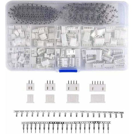Kit da 560 connettori JST XHP 2,54 mm – involucri a 2/3/4/5 poli + contatti maschio e femmina compatibili – per prototipazione elettronica, fai-da-te e riparazioni