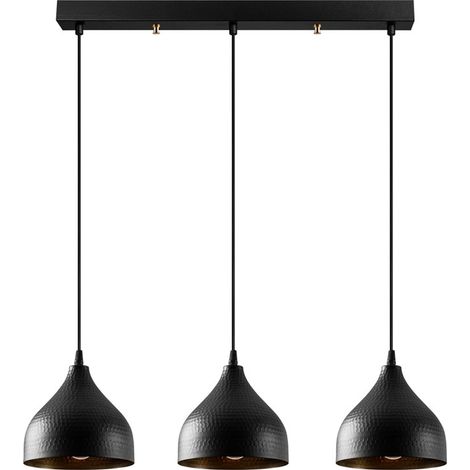 Regleta colgante Asney 18 Negro (3 luces) (1/5)
