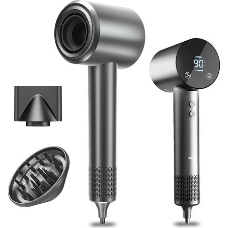 Ionic Hair Dryer, 1500W Motor, HD Touchscreen, Diffuser, Travel and Home (1/5)