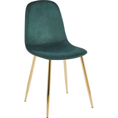 Sillas Comedor - Silla Golden Teok Terciopelo - Verde