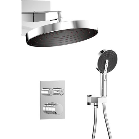 Mitigeur de douche encastré chromé avec thermostat (1/5)