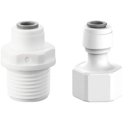 Raccordo a innesto rapido per filtro dell'acqua, da 1/4" a 1/2", confezione da 2 - Per la filtrazione dell'acqua (1/5)