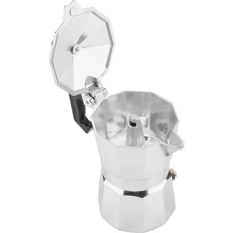 50 ml (1 Tasse) italienische Moka-Kanne aus Aluminium, Espressokanne für Herd und Zuhause/Büro (1/5)