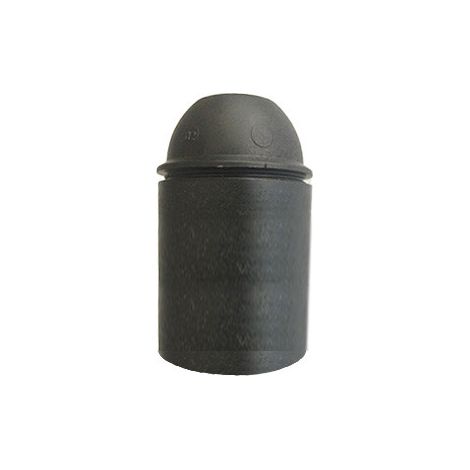 Douille E27 plastique lisse noire M10 - L'EBENOID