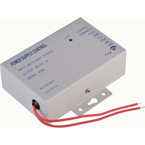 Contrôleur d'alimentation pour système de contrôle d'accès de porte : entrée CA 110-240 V, sortie CC 12 V 3 A 30 W