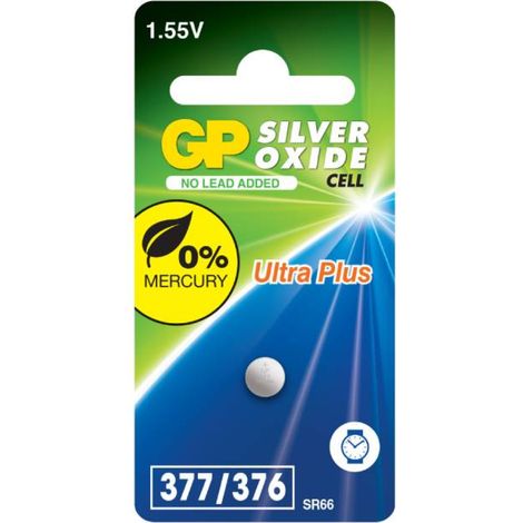 Batería de óxido de plata GP 377F / 376 / SR626SW (blíster de 1 unidad)