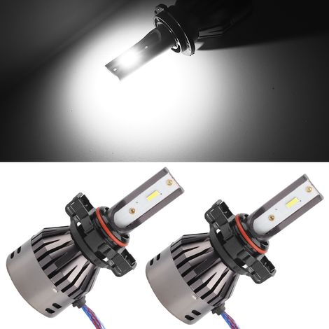 Set mit 2 weißen 60-W-LED-Autoscheinwerfern mit integriertem Super-Spot und Nebelscheinwerfern (1/5)