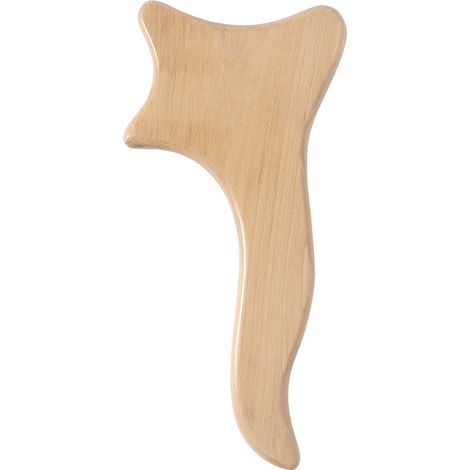 Planche en bois massif pour massage Gua Sha, outil portable de raclage corporel, stimulateur des points d'acupuncture pour fascia, idéal femme et homme. (1/5)