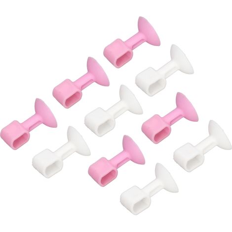 Lot de 10 supports de porte pour lave-linge, maintien sec et aération fraîche, aide au séchage correct, évite les odeurs (carré, blanc x5 + rose x5) (1/5)