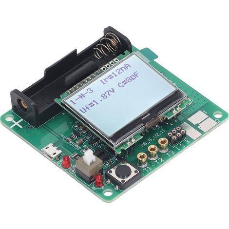 Transistortester mit LCD-Anzeige, ESR-, Induktivitäts- und Kapazitätsmessgerät, automatischer Abschaltfunktion für Heimwerker (1/5)