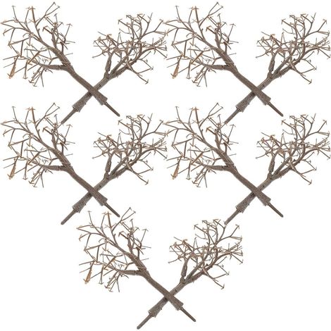 Lot de 10 Arbres de Décor de Train Miniature en Plastique Couleur Café pour Maquettes D'architecture et Dioramas Éducatifs ou Exposition à Domicile (1/5)