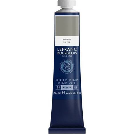 Peinture à l'huile - Fine - Argent - 710 - Lefranc Bourgeois - 200ml (1/2)