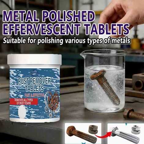 Brausetabletten zur Rostentfernung für die Reinigung von Edelstahl, Metallrost, Flecken, zum Polieren und zur Rostreinigung von Autoteilen (1/5)