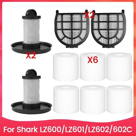 Ensemble de 10 filtres pour aspirateur Shark LZ600 LZ601 LZ602 : accessoires de rechange pour l'avant et l'arrière. (1/5)