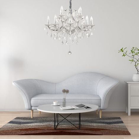 Ideal Lux Napoleon - Suspension à 12 lumières, chrome (1/2)