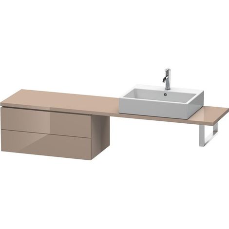 Consolle bassa L-CUBE 820x477x400mm cappuccino lucido