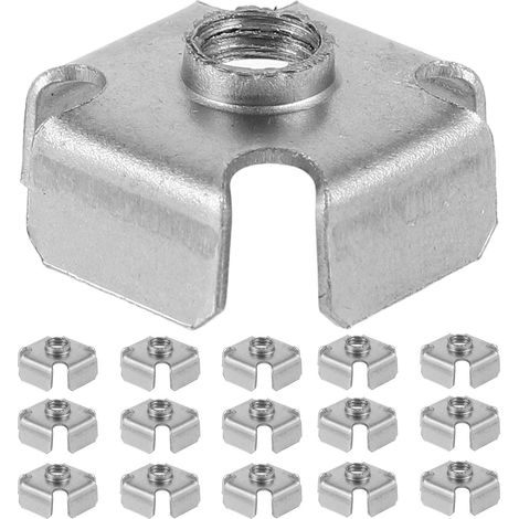 Écrous carrés métalliques pour tubes, 50 pièces, argentés (1/5)