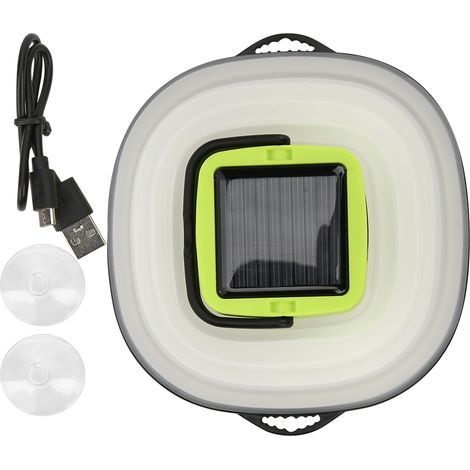 IP65-Solarleuchte für den Außenbereich mit 3 Helligkeitsstufen – Schwarz, für Camping und Garten (1/5)
