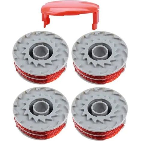 Bobine de fil pour Flymo FLY021 Coupe Bordure débroussailleuse Contour 500 XT, Power Trim 500 XT, Mini Trim Contour XT,(4+1pcs) (1/4)