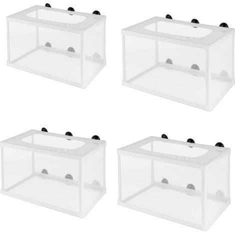 Aquarium Breeding Net 4 Pieces Fish Nest Floating Aquarium Fish Isolation Box for Fish Hatching, Isolation, Breeding (1/5)