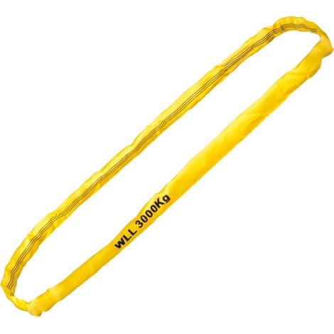 Gr .3 Meter RUNDSCHLINGE, WLL 3000 kg, GELB gelb roundsling, WLL 3000 kg, YELLOW (1/2)