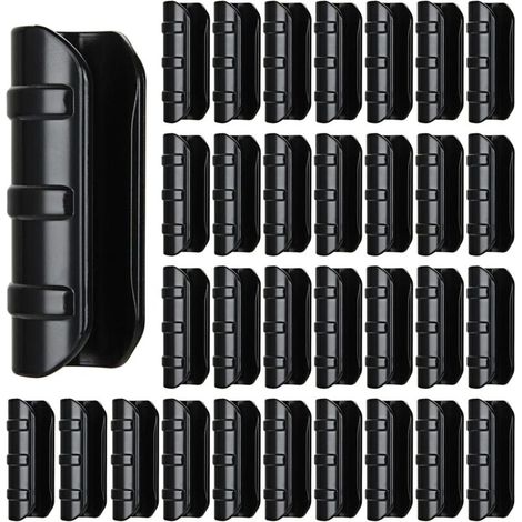 Lot de 50 clips de serre en ABS noir, adaptés aux colliers de serrage de tuyaux de serre, aux filets d'ombrage et aux abris de jardin (1/4)