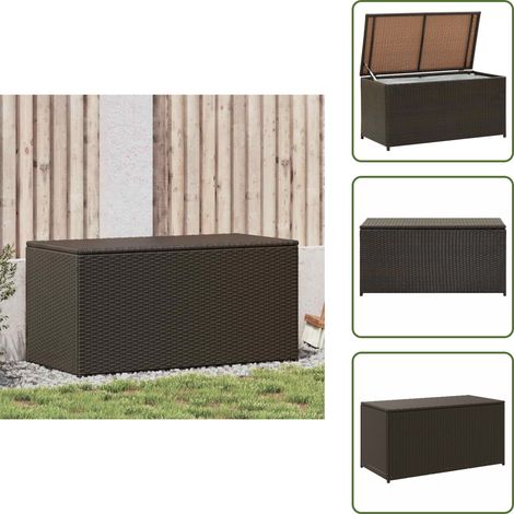 Armadio da giardino - vidaXL Baule da Giardino in Polyrattan 100x50x50 cm Marrone - Armadio in acciaio