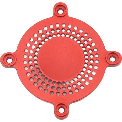 RC 50mm Lüfterabdeckung aus CNC-gefräster Aluminiumlegierung, leicht und schützend, rot. (1/5)
