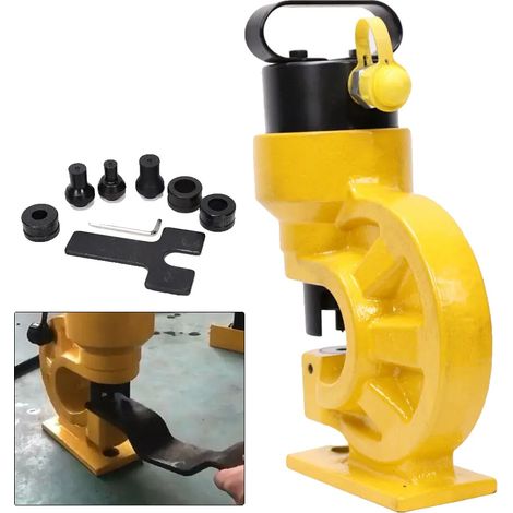 Poinçon hydraulique, pression de poinçonnage de 310KN, largeur de col de 95 mm, tailles d'ouverture de 1/2" - 3/4", épaisseur de plaque de 3-10 mm, compatible avec diverses pompes hydrauliques (1/5)