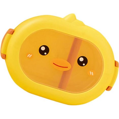 Boîte à lunch Bento en plastique jaune ABOOFAN avec (1/5)