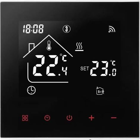 1 Thermostat WiFi, écran tactile LED, compatible Alexa Google Home, pour chauffage sol chaudière 3A (1/5)
