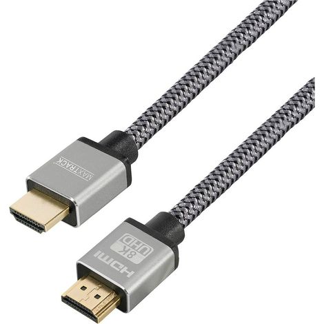 Maxtrack HDMI Cavo Spina HDMI-A, Spina HDMI-A 1.00 m Nero C 221-1 HNL UHD 8K, Cavo HDMI (1/3)