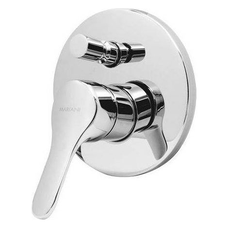 MITIGEUR MONOCOMMANDE ENCASTRÉ POUR DOUCHE AVEC DÉVIATEUR THEBE Dimensions : Chrome