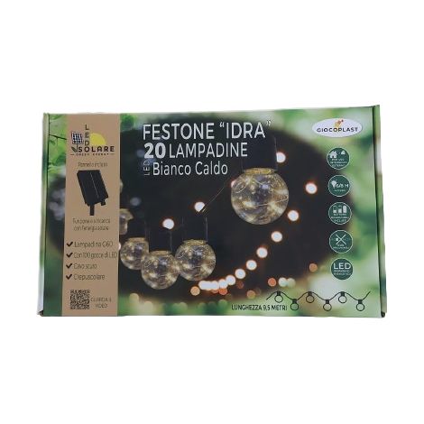 Festone 20 Lampadine "Idra" Con Gocce Di Led Bianco Caldo GIOCOPLAST