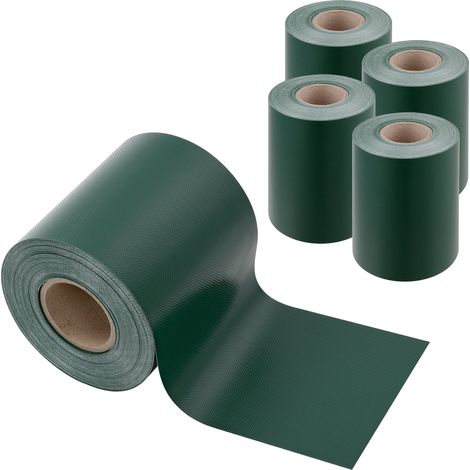 Lot de 4 bandes de brise-vue PVC 140 m x 19 cm 26,6 m² vert mousse (1/4)