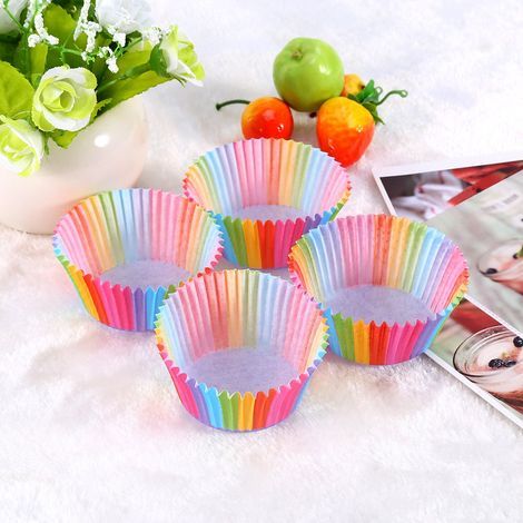 100 pcs Coloré Cupcake Liner Cupcake Papier Cuisson Tasse Muffin Cas Gteau Moule (1/5)