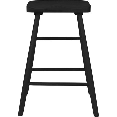 Tabouret de bar en bois H65,5cm - Noir - VANDER (1/5)