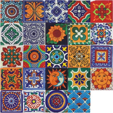 Adhesivos para azulejos de baño y cocina, 24 adhesivos de pared, adhesivos de mosaico adhesivos, adhesivos decorativos de azulejos de cemento para decoración de paredes (15x15cm) (1/5)